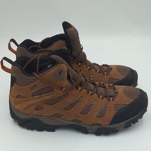 Merrell Men Moab Mid 3 Hiking Work Boots 13 Brown Waterproof Lace Up Performance